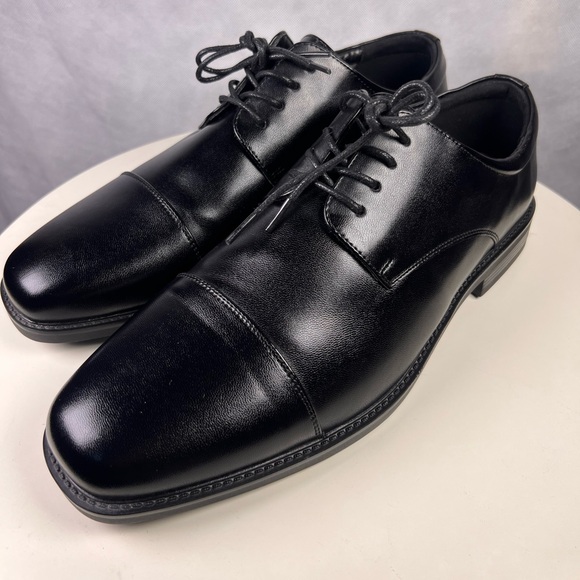 Apt. 9 Other - APT9 Denver Comfort Ortholite Eco Black Faux Leather Dress Shoes Men's Size 10W